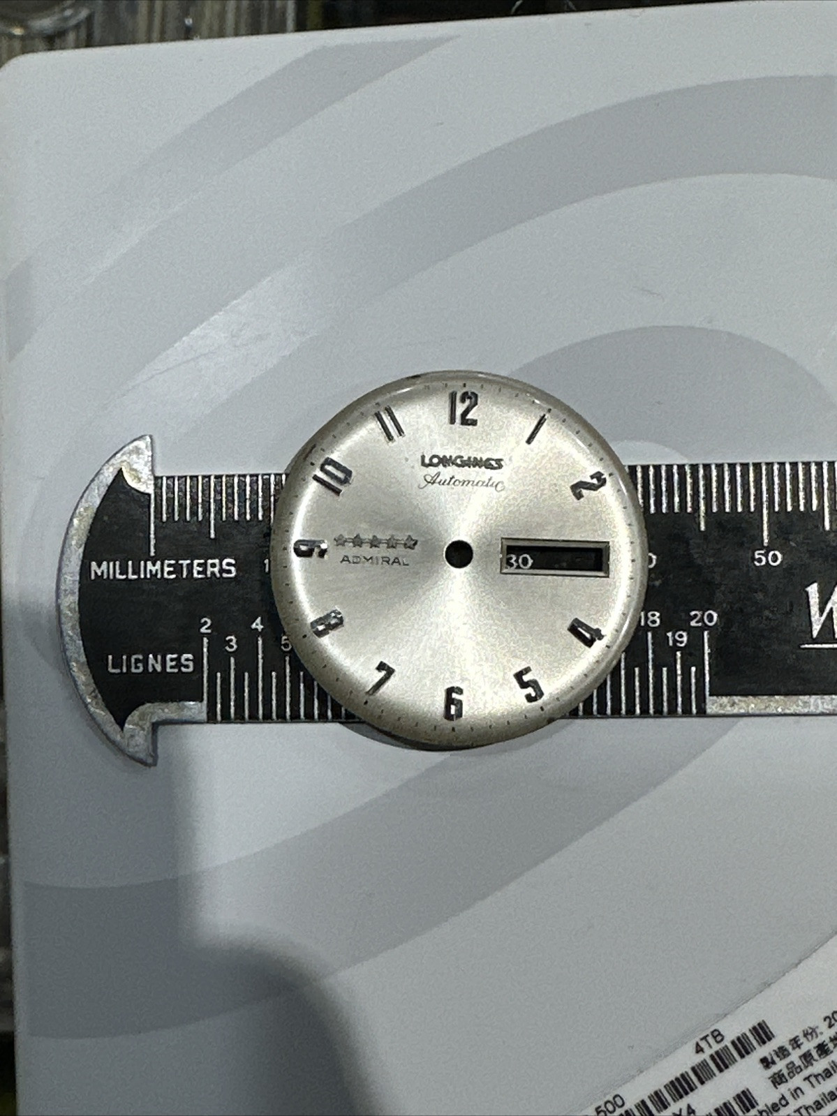 Longines Admiral Dial – Parts 5 star 9 o’clock mark