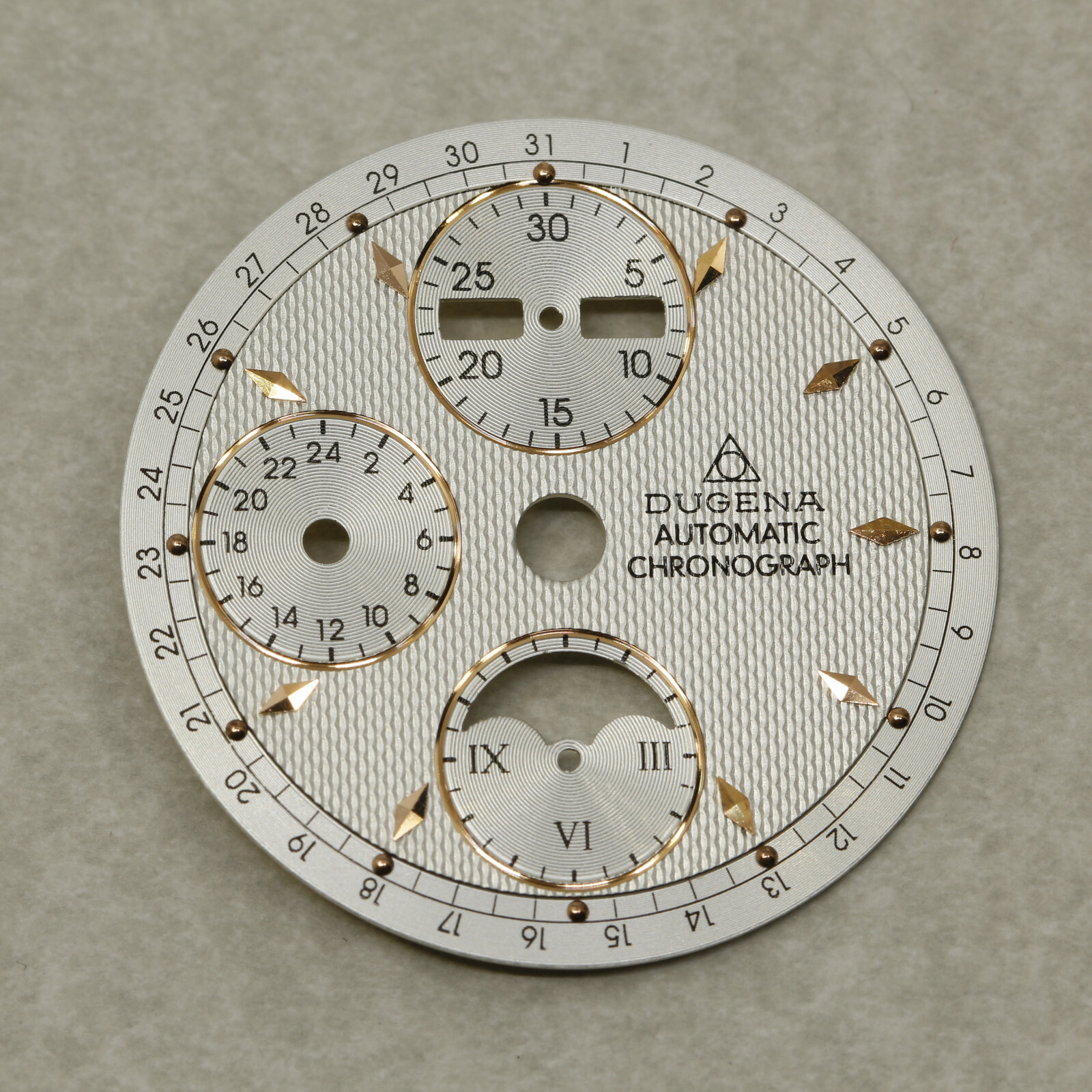 Wach Dial for Eta Valjoux 7751 Automatic Chronograph MOONPHASE, Ø30.8 mmDugena