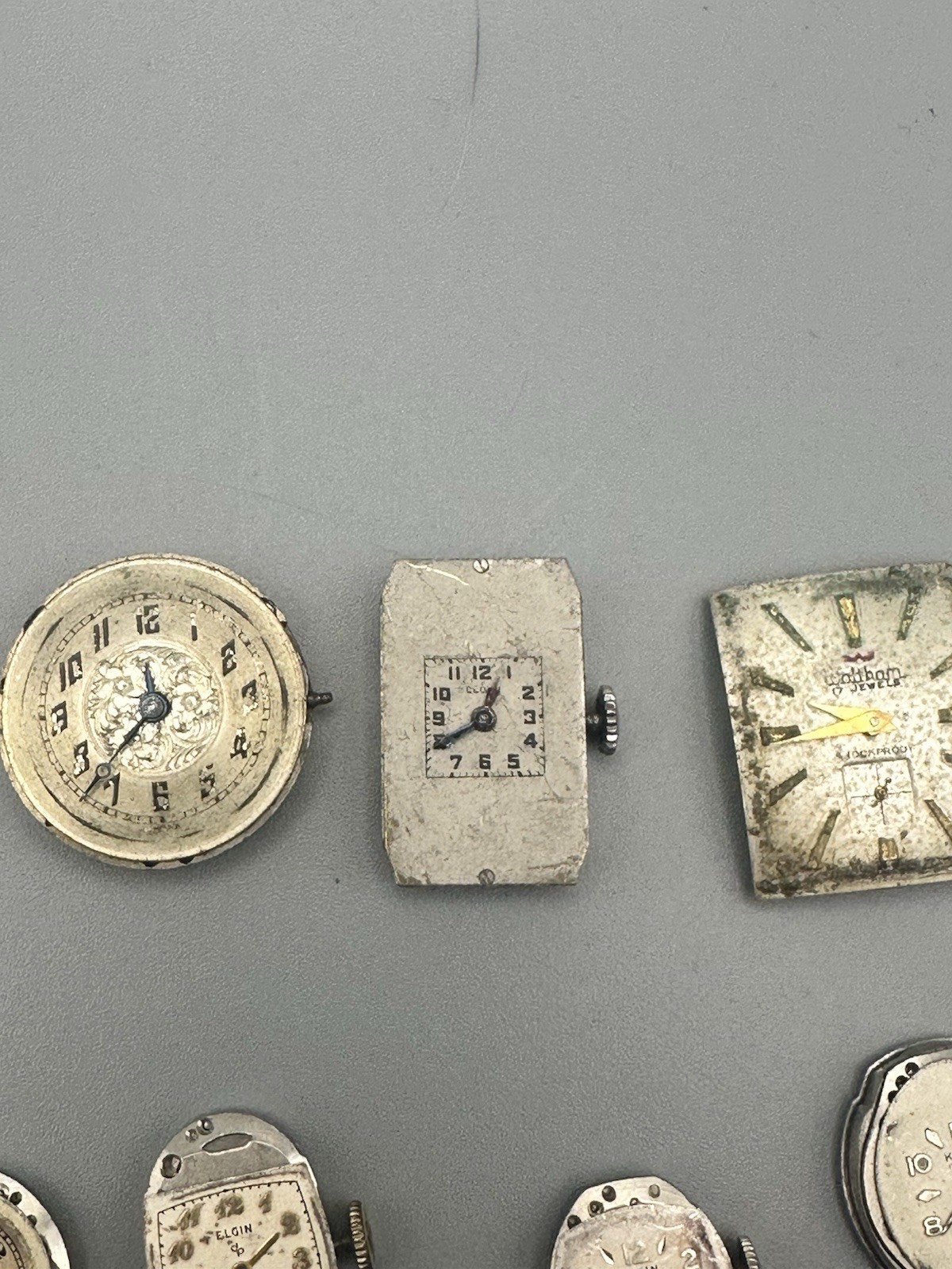 Lot of 22 Vintage Ladies Watch Movements For Parts Elgin Bulova Waltham Hamilton