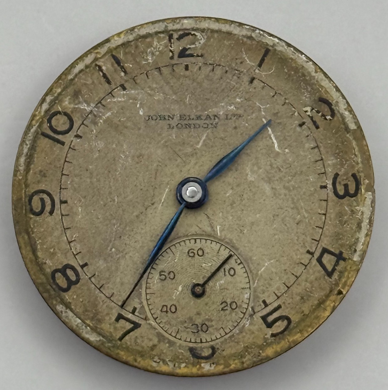 John Elkan Ltd London Watch Movement Manual Wind Vintage 15 Jewels Parts 24.4mm