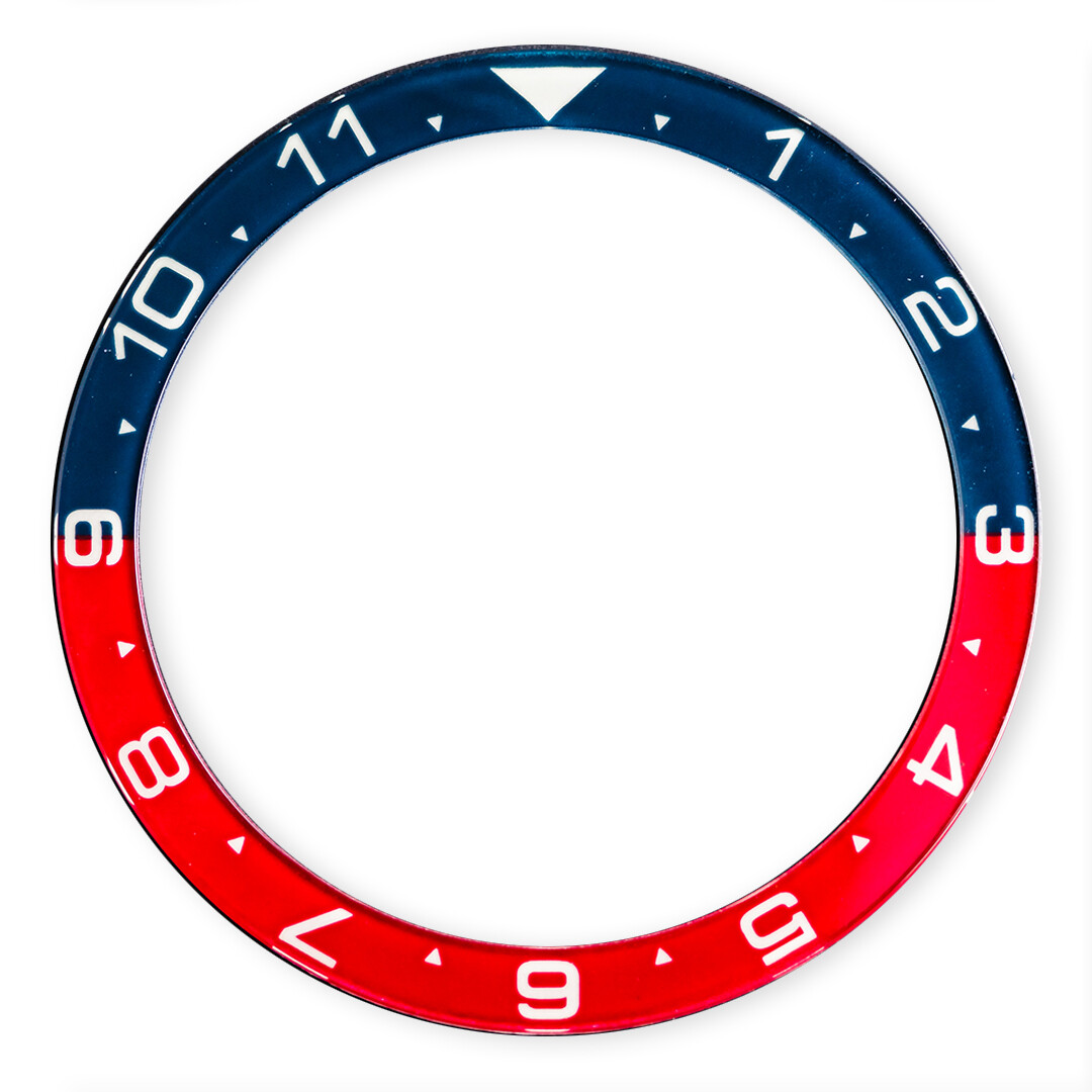 GI0552 SKX007/SRPD Flat Glass Bezel Insert – Lumed Pepsi Dual Time