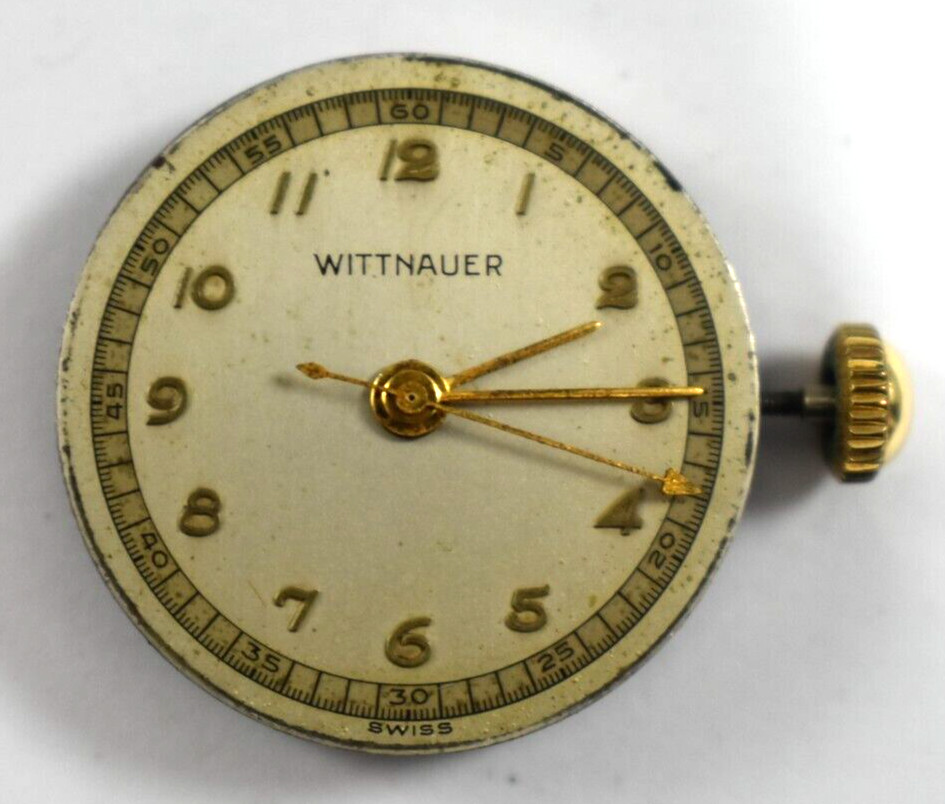 Vintage Wittnauer Manual Wind Sweep Second 15J Wrist Watch Movement lot.rh