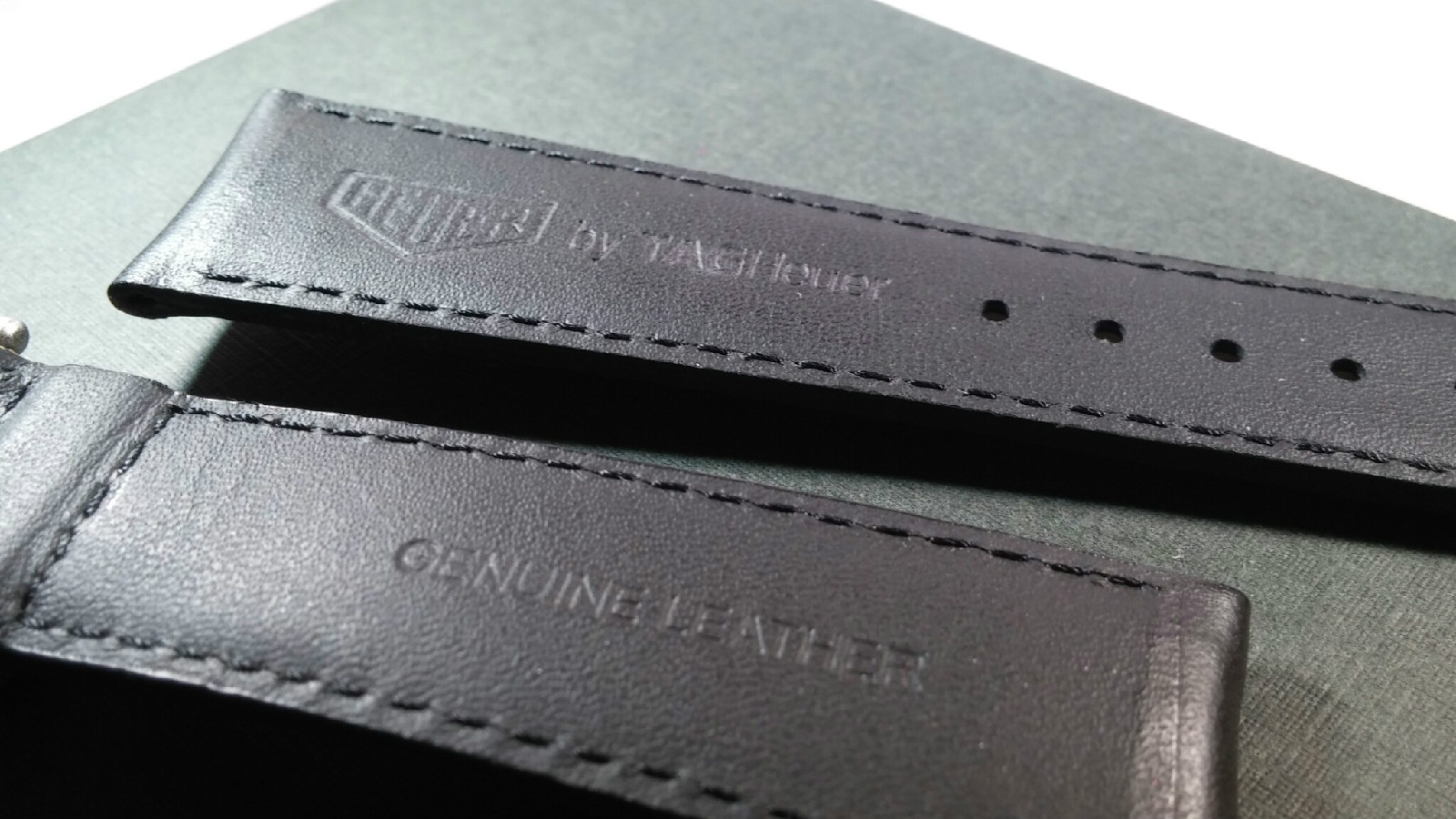 100% Genuine Tag Heuer BLACK Leather Watch Band 22MM – NEW