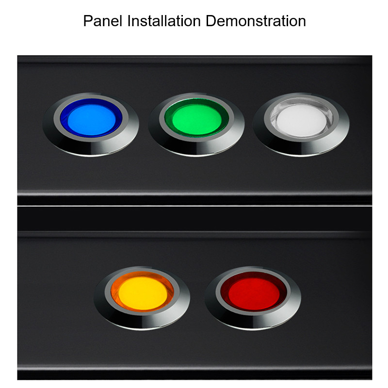 19mm Stainless Steel LED Panel Mount Signal Lamp 24V IP66 Rated Industrial Grade
