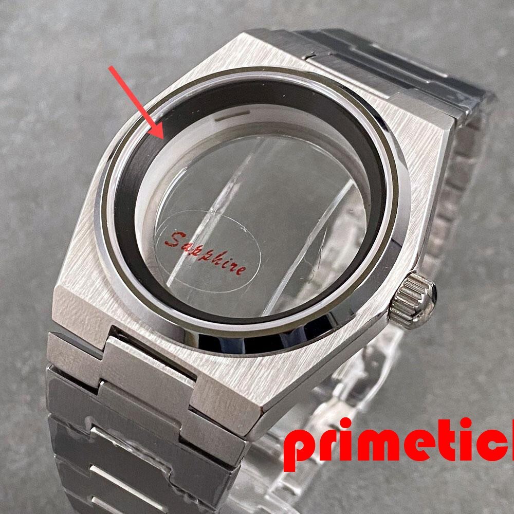 Sapphire 40mm NH35 Watch Case Band+Inner Ring Fit for Prx Super Player Mod Parts