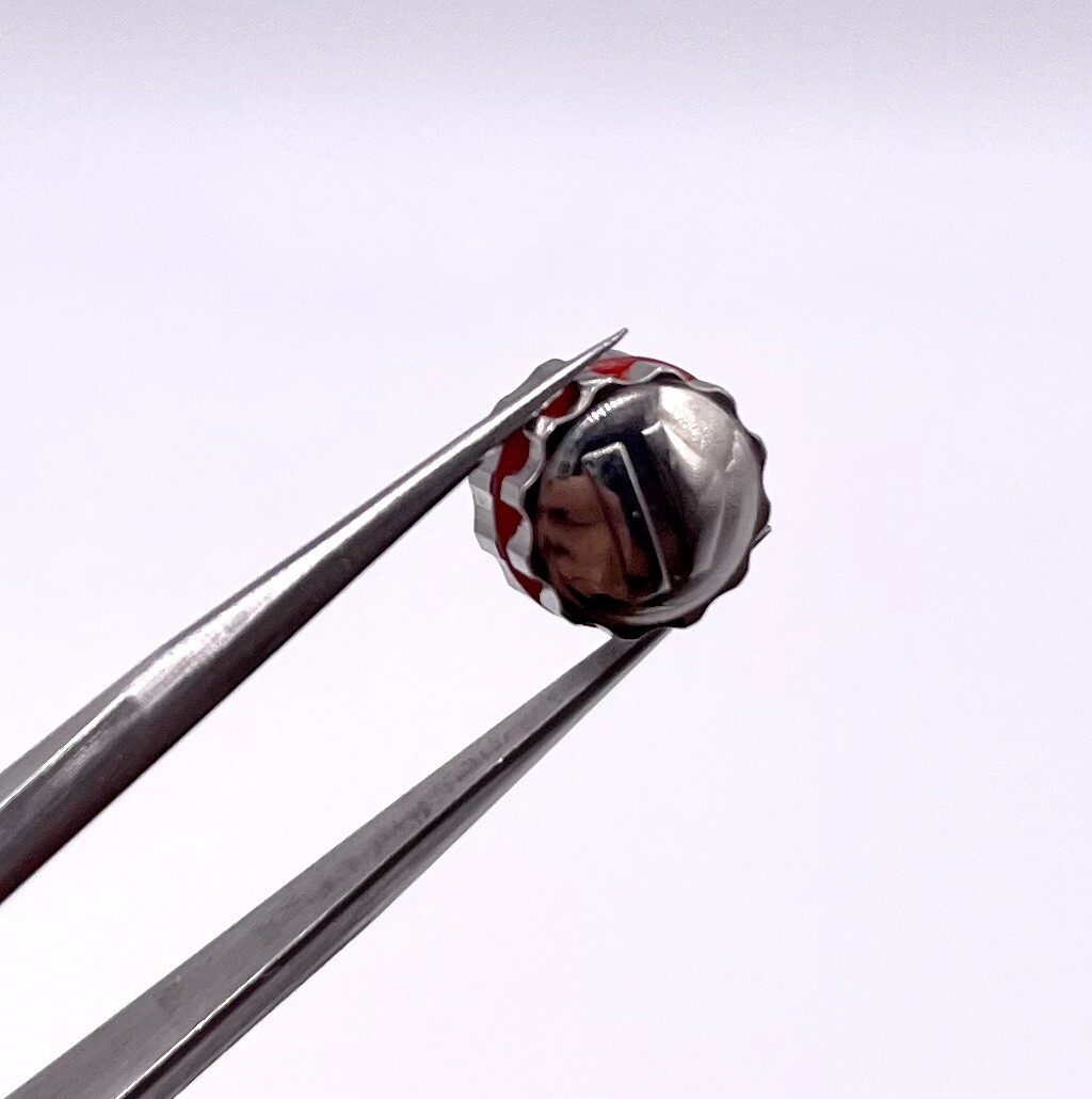 New Generic 6.5mm S/s/red Waterproof Crown Part To Fit Tag Heuer Watch