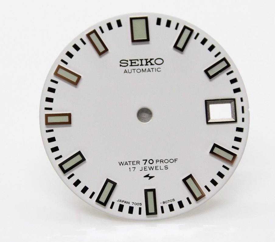 White Dial for Seiko diver 7005 8052 8050 Green Poor Man’s 62MAS Proof 17 Jewel