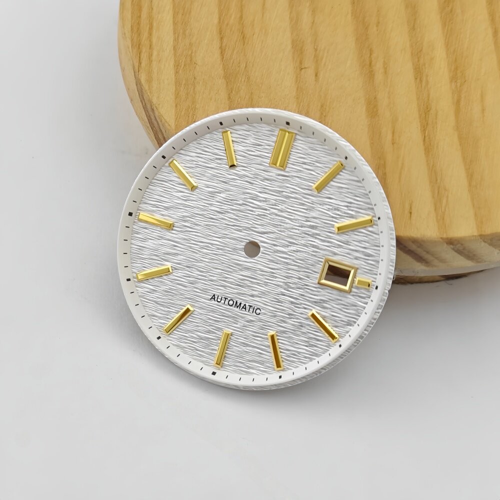 33.5mm GS Horizontal Stripe 3 O’clock Watch Dial No Lume for Nh35 Movement Parts