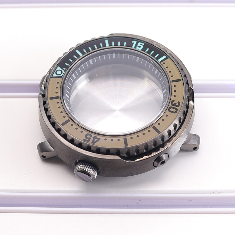 Modified Precision Canned Fish Watch Case Parts For Seiko nh35 36 sapphire glass