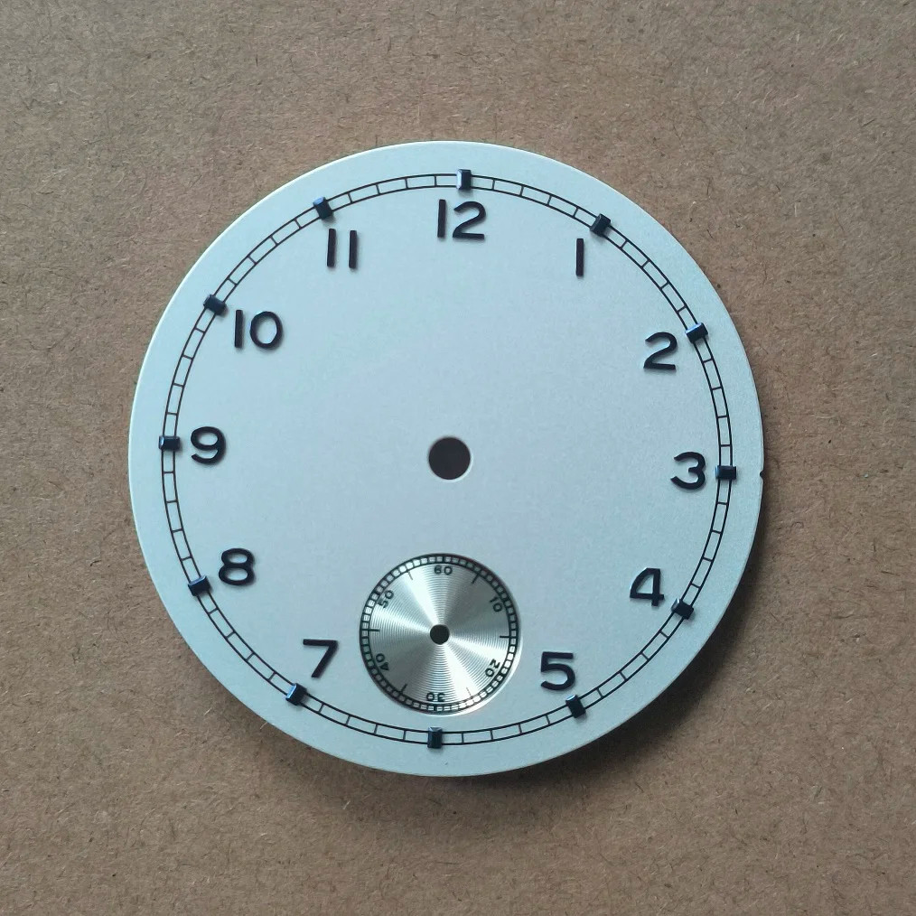 37mm White dial Blue number Thickness 0.4mm for ETA6498 ST3621 movement