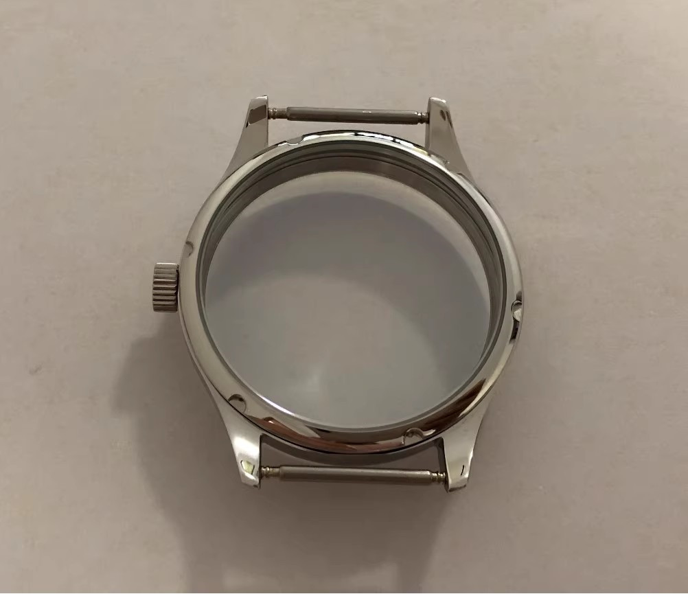 Case 40mm version screw-in pilot 316L fine steel for ETA6497/6498movement handle