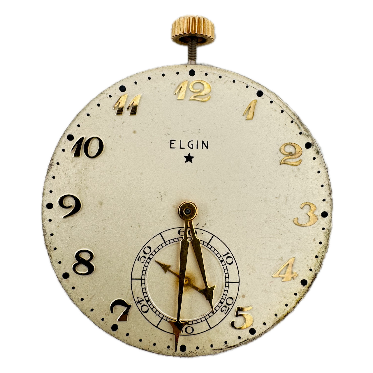 Vintage 12s 1934 Elgin 17 Jewel Mechanical Pocket Watch Movement 495 USA
