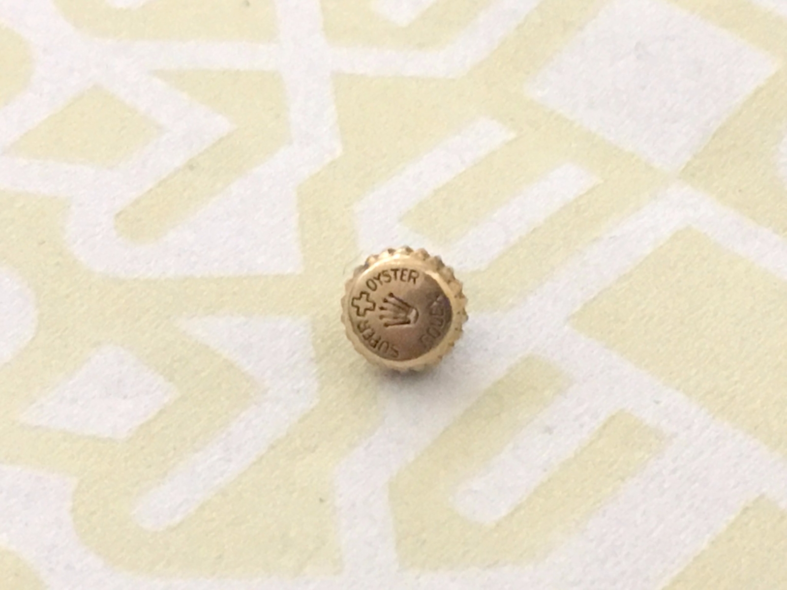 ROLEX SUPER OYSTER PERPE OVETTONE BIG BUBBLEBACK 18KT ROSE GOLD CROWN 6084 #W680