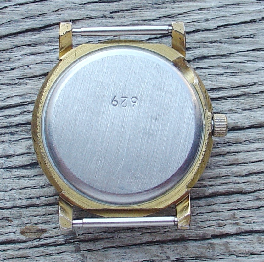 Vintage Dress watch Luch (Russia USSR) mens watch . BLACK DIAL.
