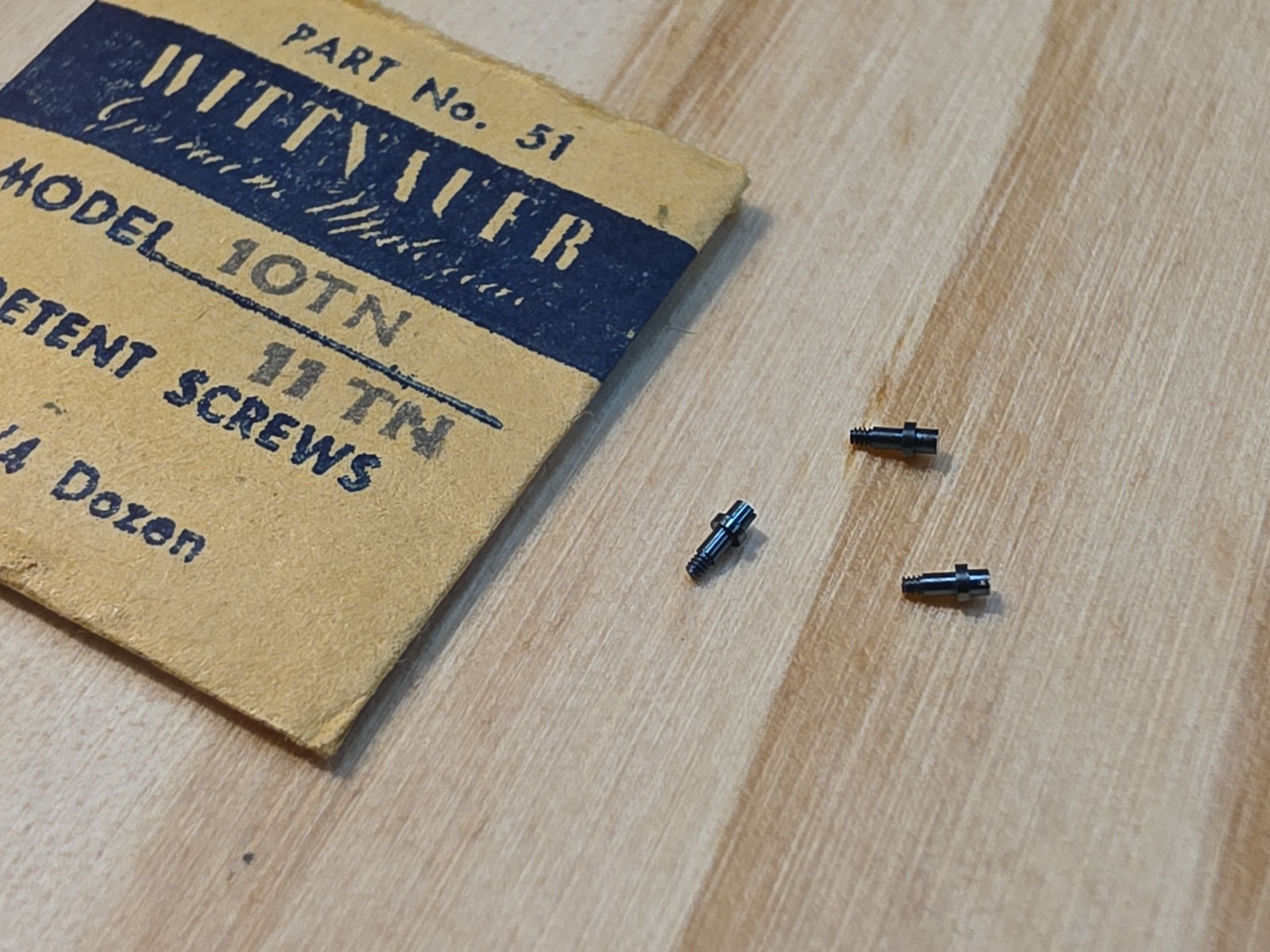 Lot Of 3 NOS Wittnauer Model 10TN 11TN P/N 51 Detent Screws Parts Spares Repairs