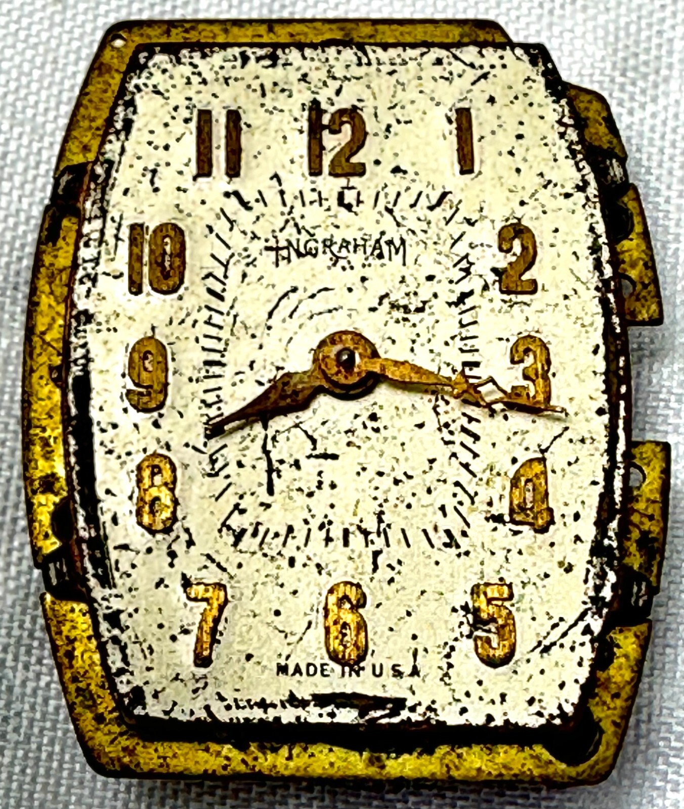 Vintage Ingraham Men’s Mechanical Watch Movement FOR PARTS ONLY 21-55