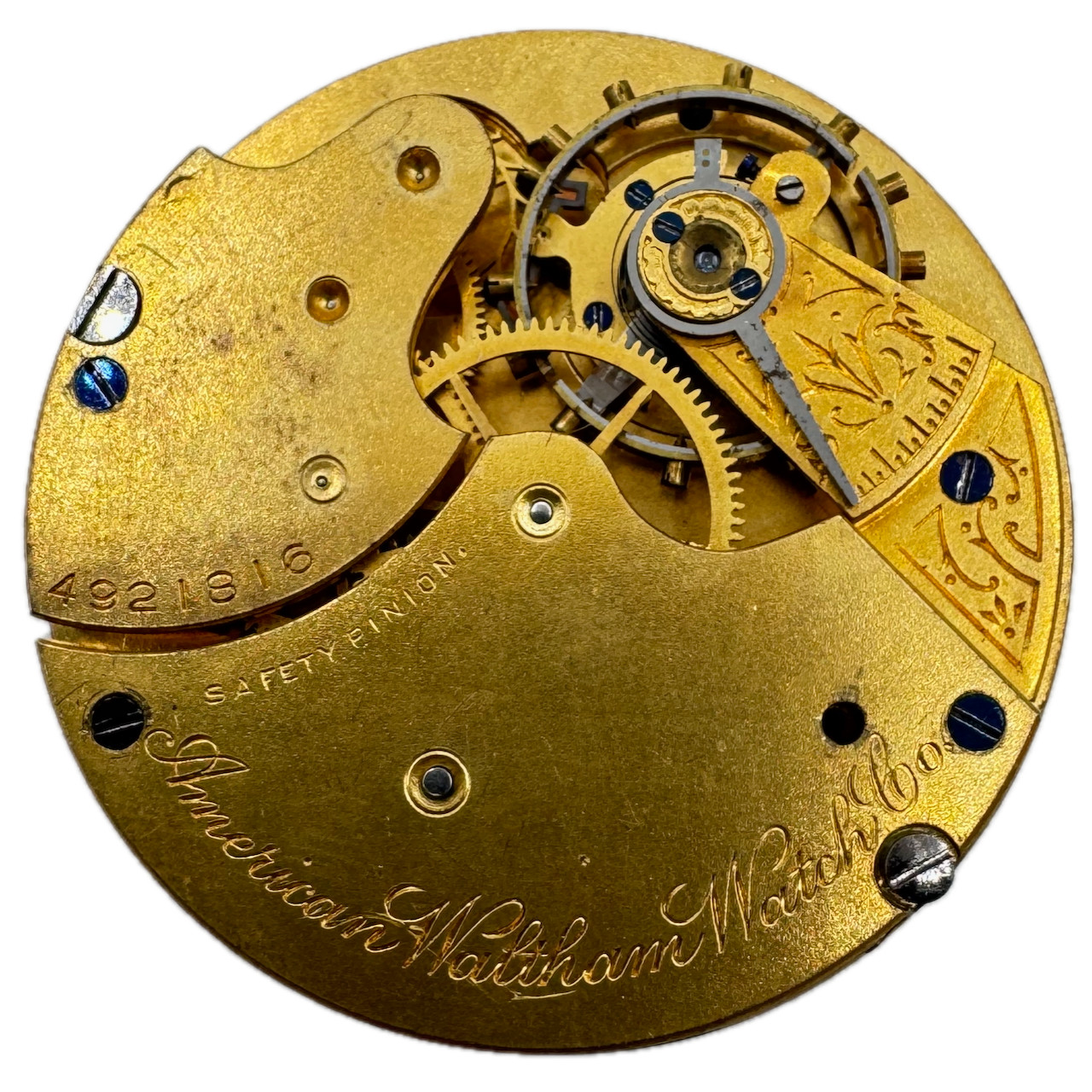 Antique 14s 1891 Waltham 7j Mechanical Open Face Pocket Watch Movement 8 USA