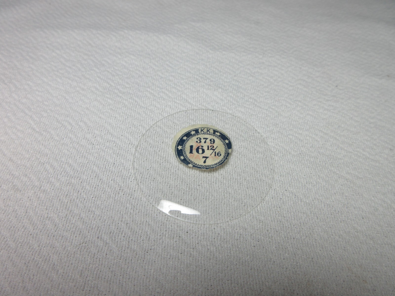 GLASS POCKET WATCH CRYSTAL HUNTER CASE SIZE 16 12/16 H 7 REPLACEMENT PART #178