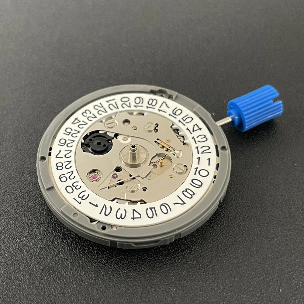 Mechanical Watch Movement NH35 NH35A 4R35 Parts 3H White Datewheel 24 Jewels