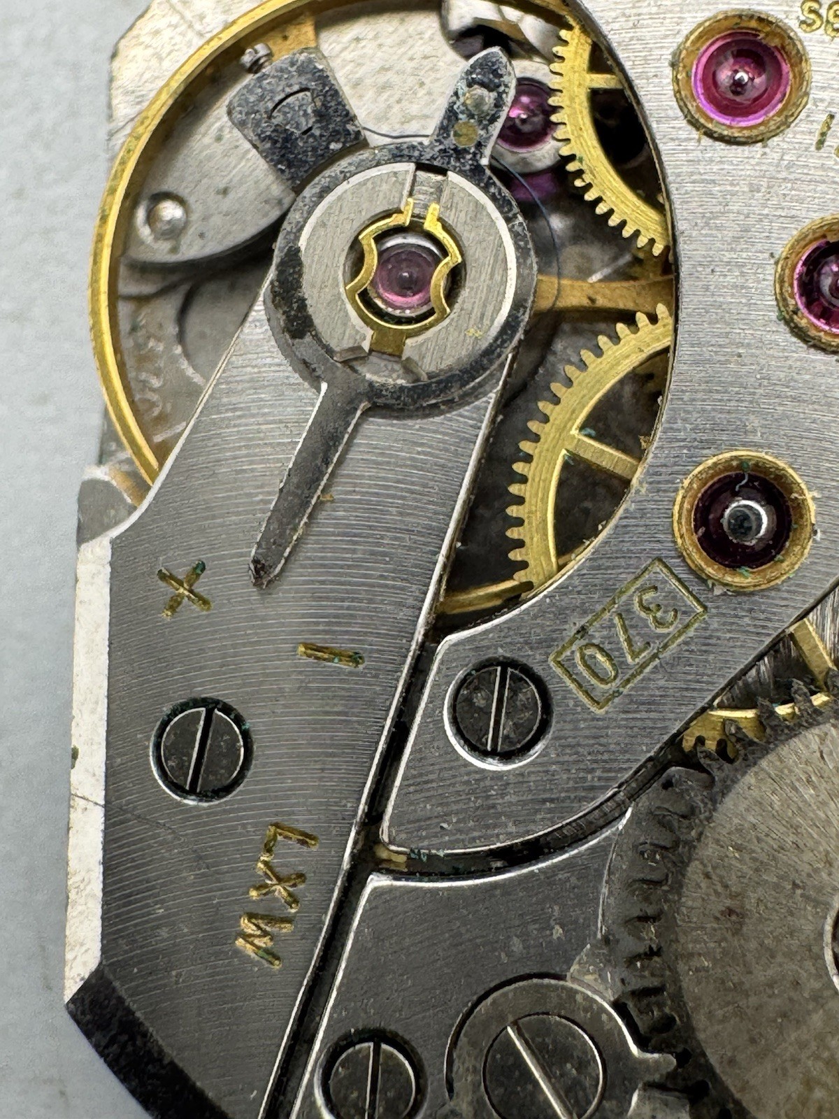 Vintage Longines Cal 370 Wristwatch Movement For Parts Or Repair