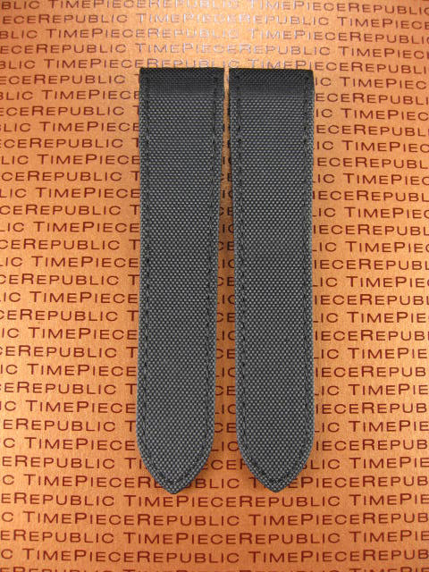 23mm Leather Strap Large Black Fabric Watch Band for fits CARTIER SANTOS 100 XL