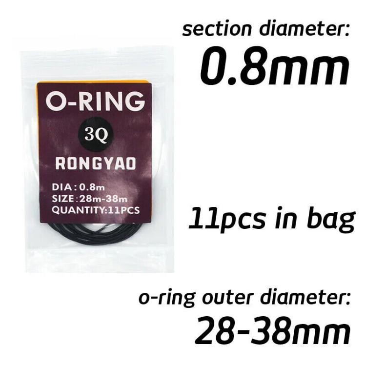 0.5 0.6 0.7 0.8mm Gasket Sealing O-Ring Watch Back Cover 13-40mm Rear Seal Ring
