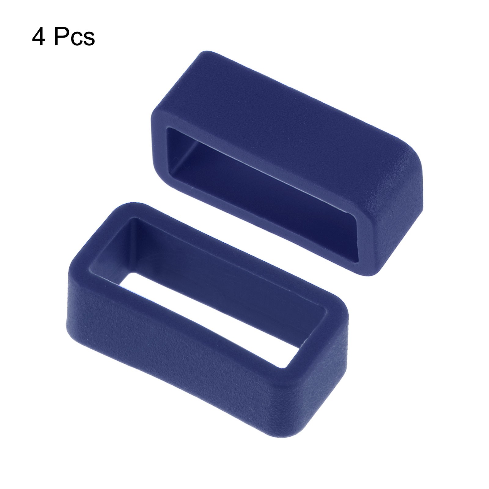 Watch Band Strap Loops Silicone for 16mm Width Watch Band Deep Blue 4Pcs