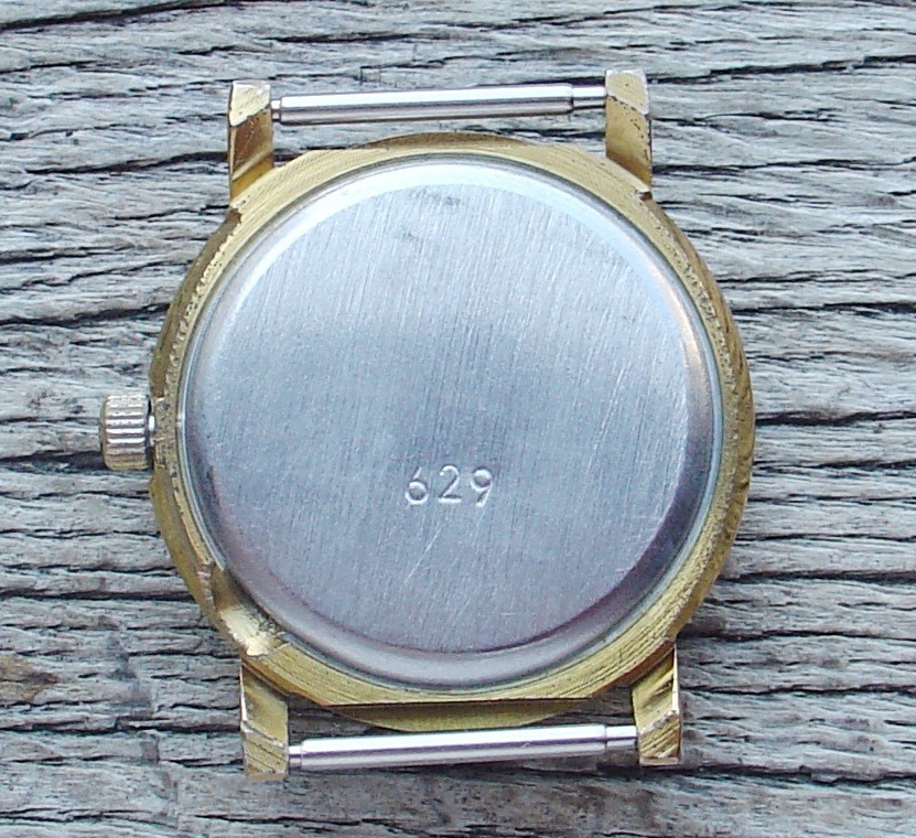 Vintage Dress watch Luch (Russia USSR) mens watch . BLACK DIAL.