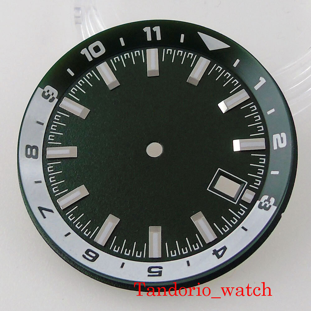 36.6mm Watch Dial For NH35A Automatic Movement Luminous Hands Watch Accessories