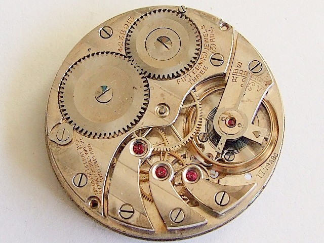 Tiffany & Co Art Deco pocket watch movement Longines 17.79 ABC. Working
