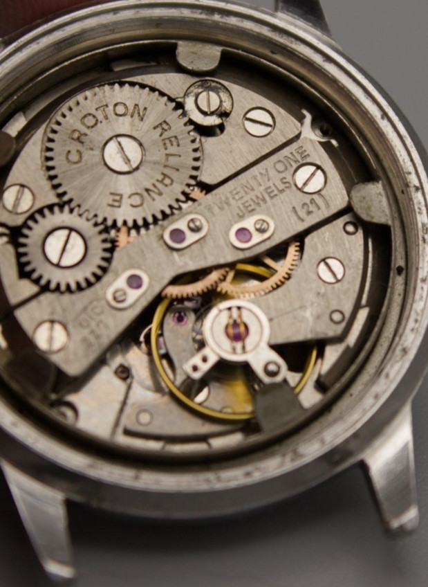 Vintage Joel 25 Jewel Watch Head Croton Reliance Movement