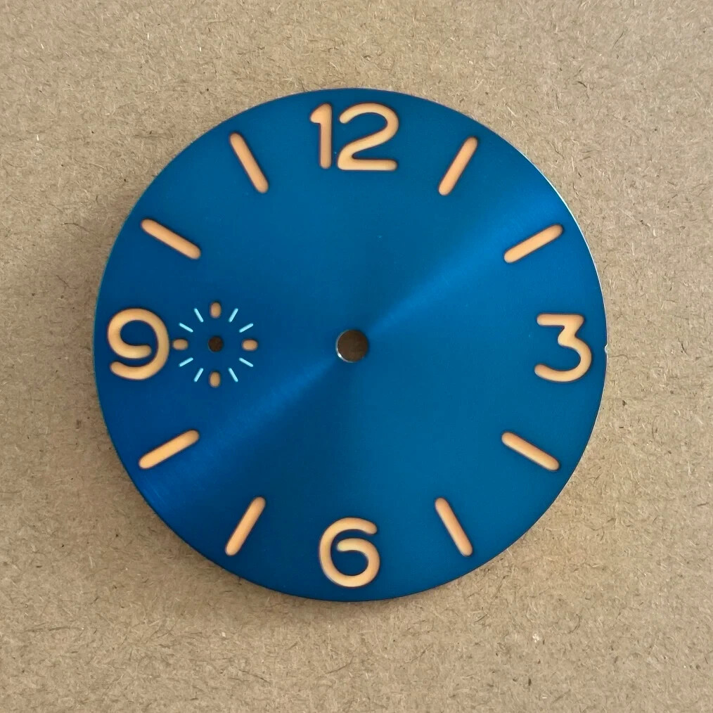 39mm blue dial Thickness 0.8mm for ST3600 ETA6497 movement Green luminous