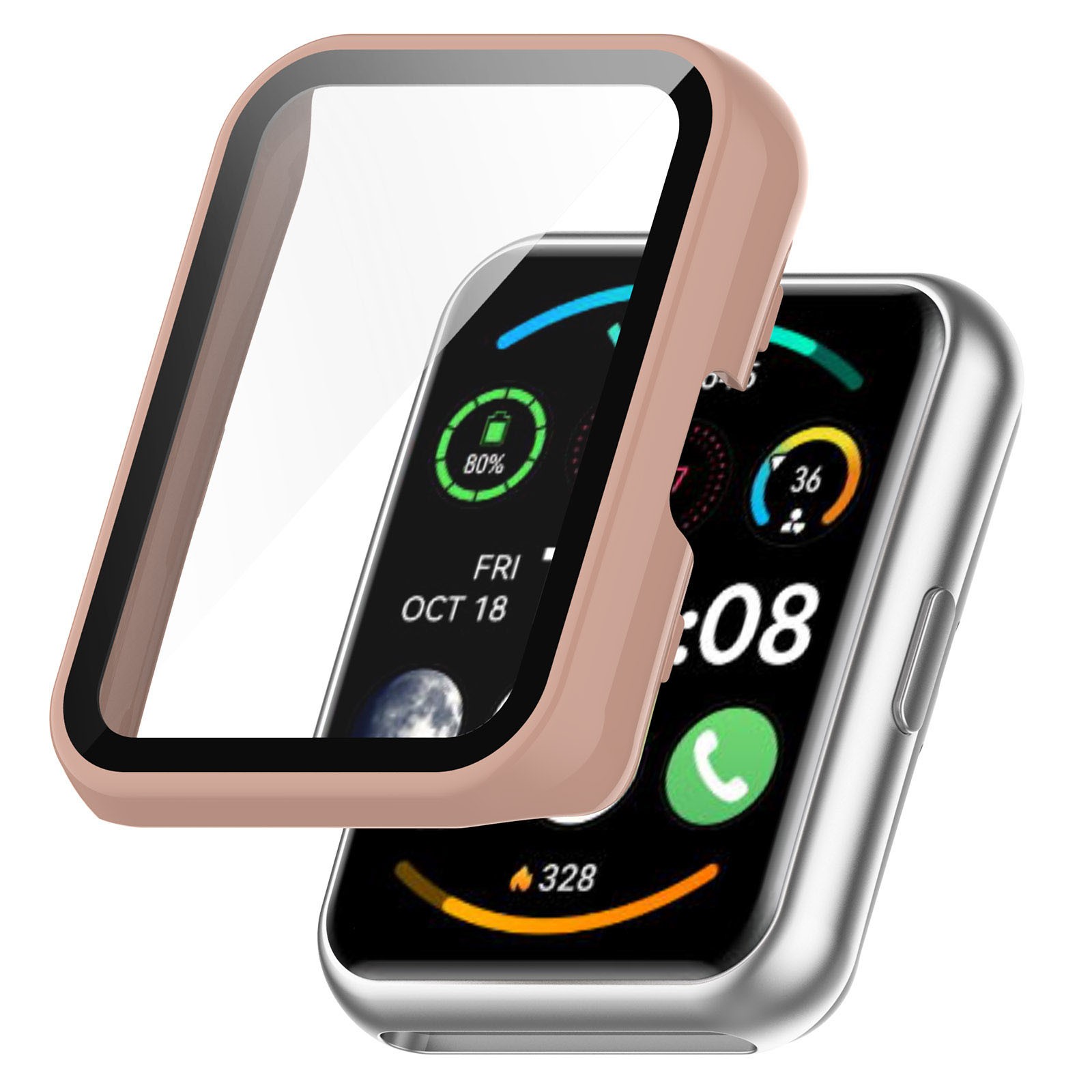 PC+Tempered Film Protective Case for Huawei Watch Fit Special Edition (B39)
