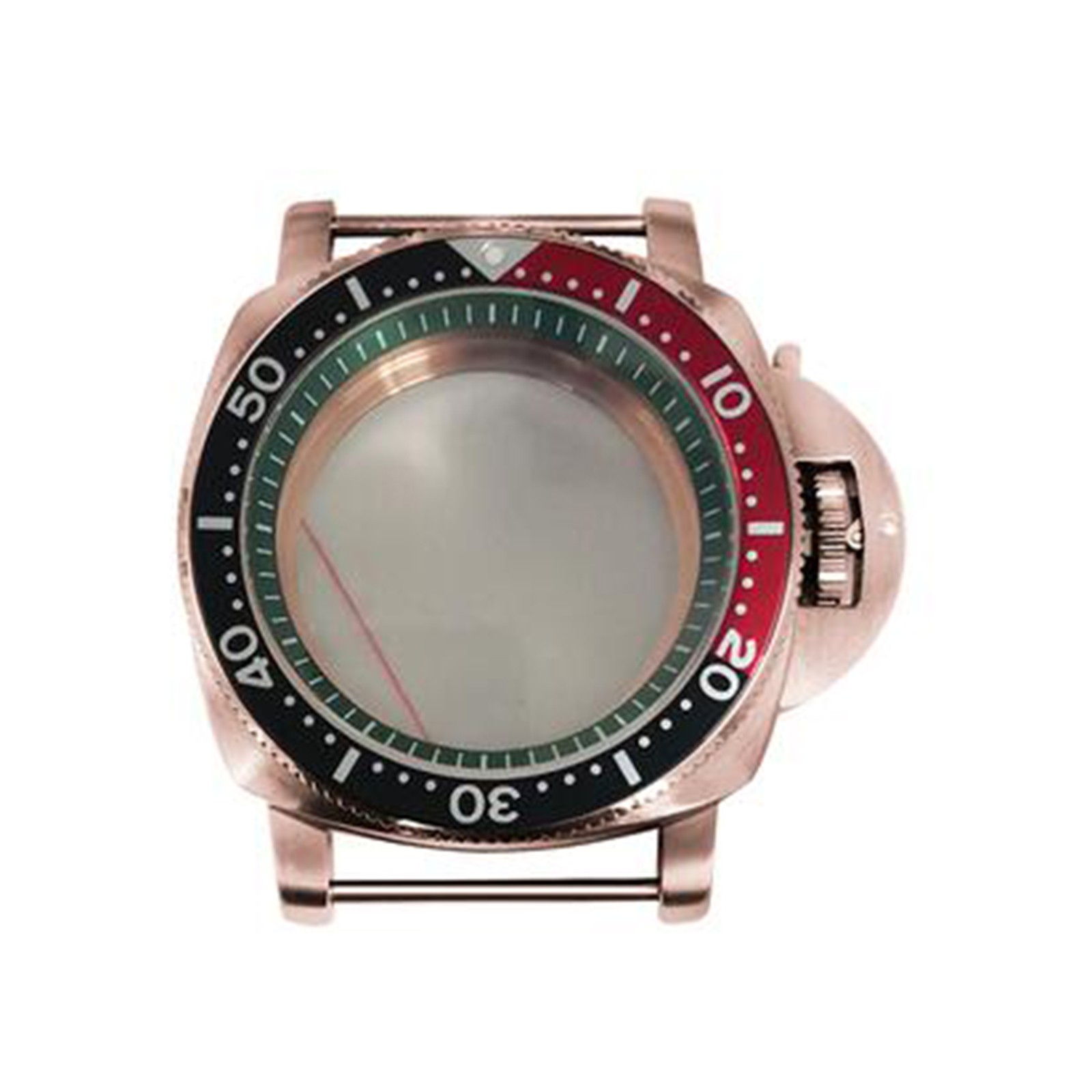 42MM Stainless Steel Watch Case Bezel Green Inner Shadow for NH35/36 Movement