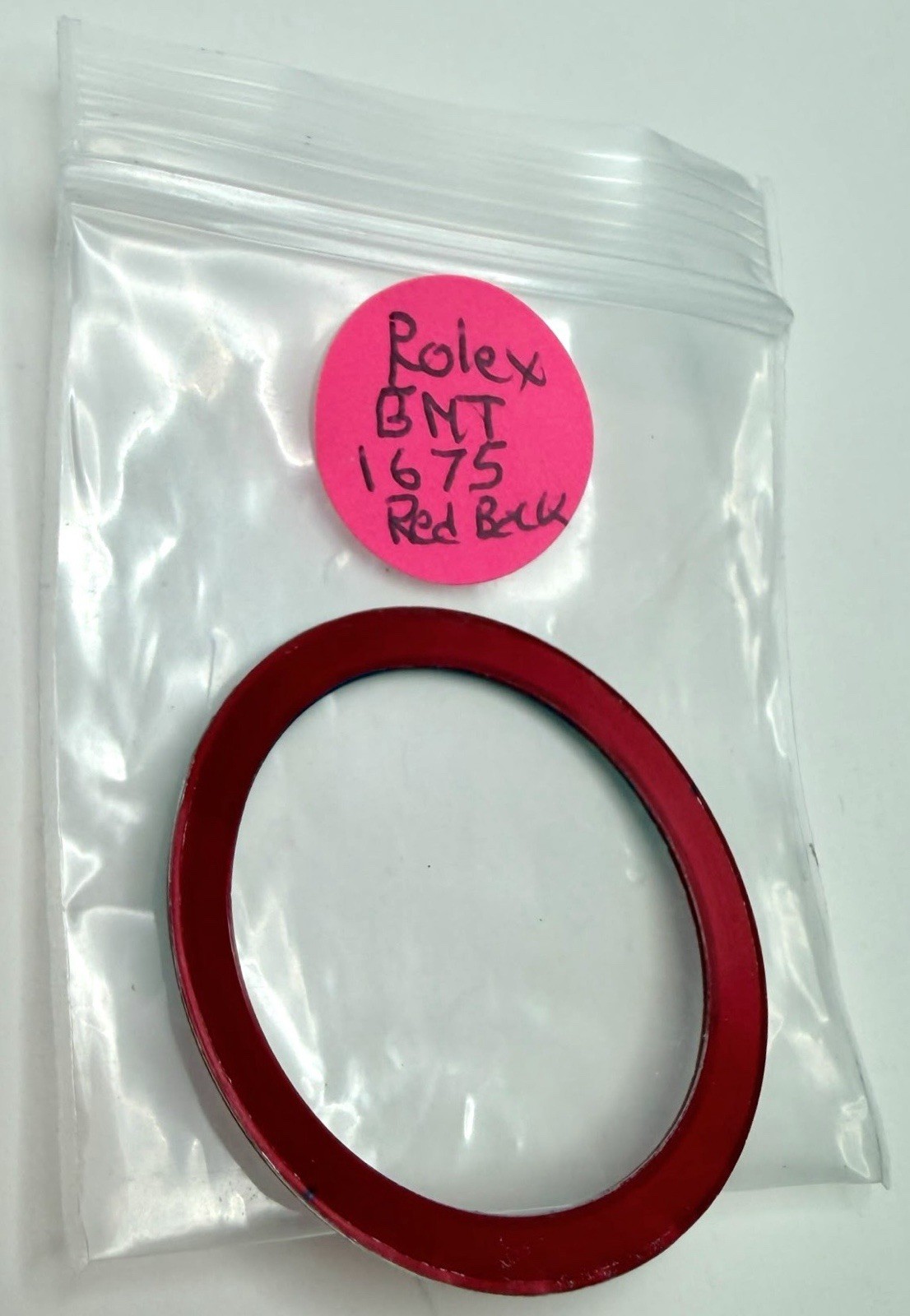 Rolex Genuine Vintage GMT 1675 Bezel Insert Red Back Turning Fuchsia/ Pinkish