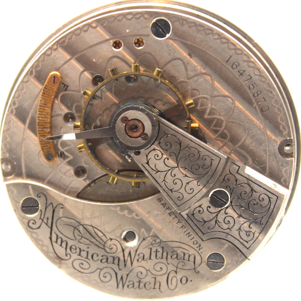 1908 WALTHAM POCKET WATCH MOVEMENT 16475870 GRADE: 18 18s 7j (EQ4)