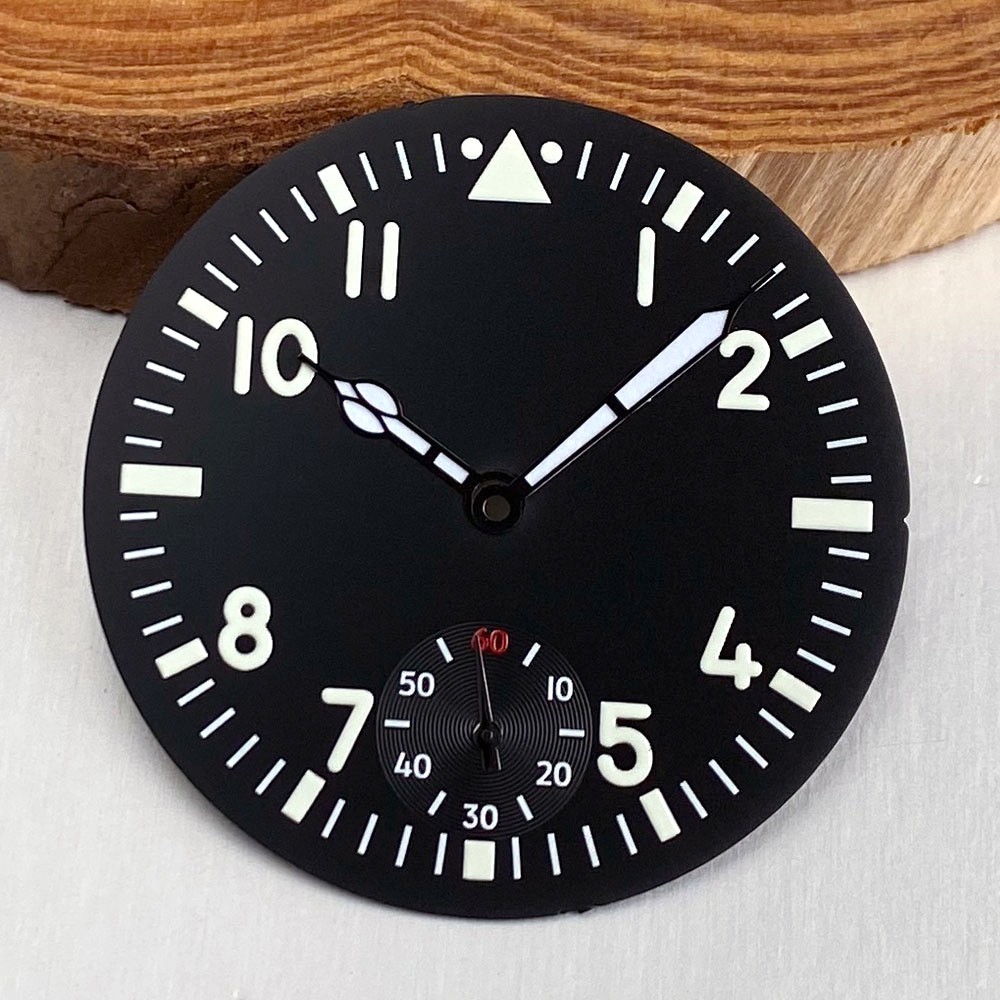 Blue/Black/Green/White 37mm Pilot Watch Dial & Hands Fit ETA6498 ST3621 Movement