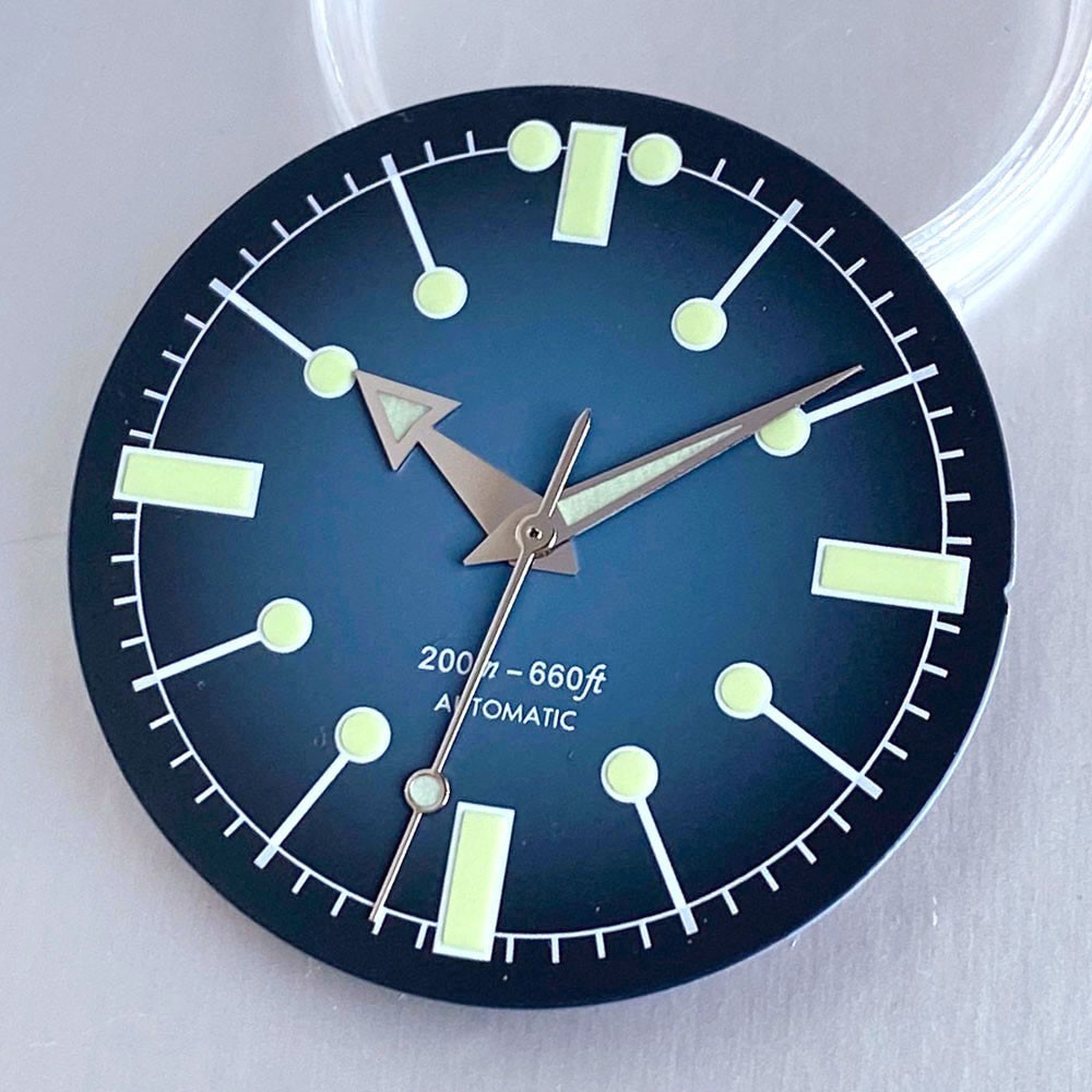 31mm No Logo Watch Dial Green Lume for NH35 NH36 ETA2824 PT5000 Movement Parts