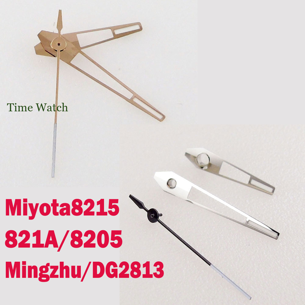 Silver/Rose Gold Hollow Watch Hands For Mingzhu/DG 2813 Miyota 8215 821A 8205