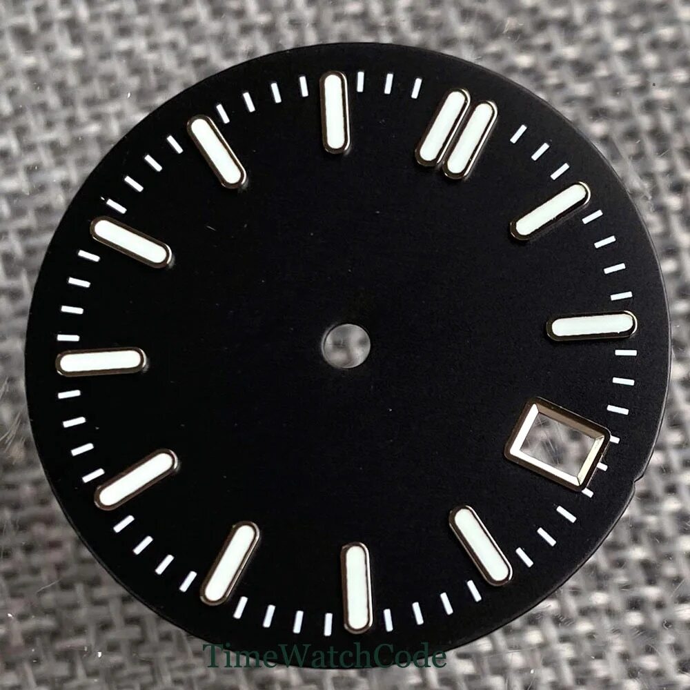 Sunburst Watch Dial Face for NH35 NH36 NH38 Movement Luminous Black Blue 29mm