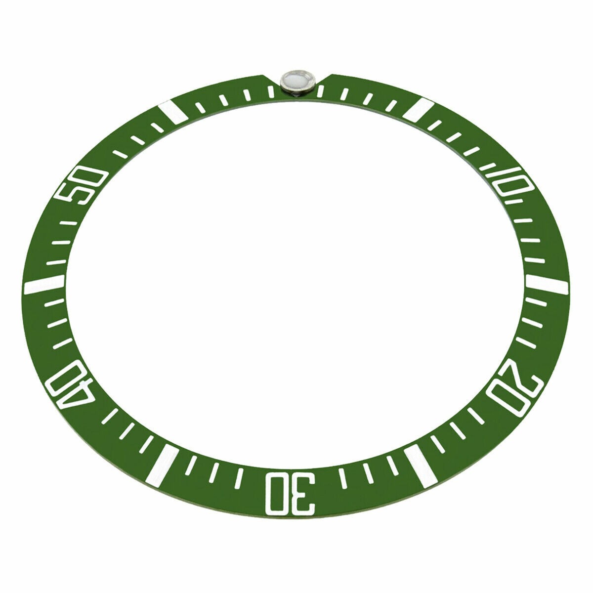 36.60mm x 30.30mm Green Aluminum Replacement Bezel Insert For Rolex