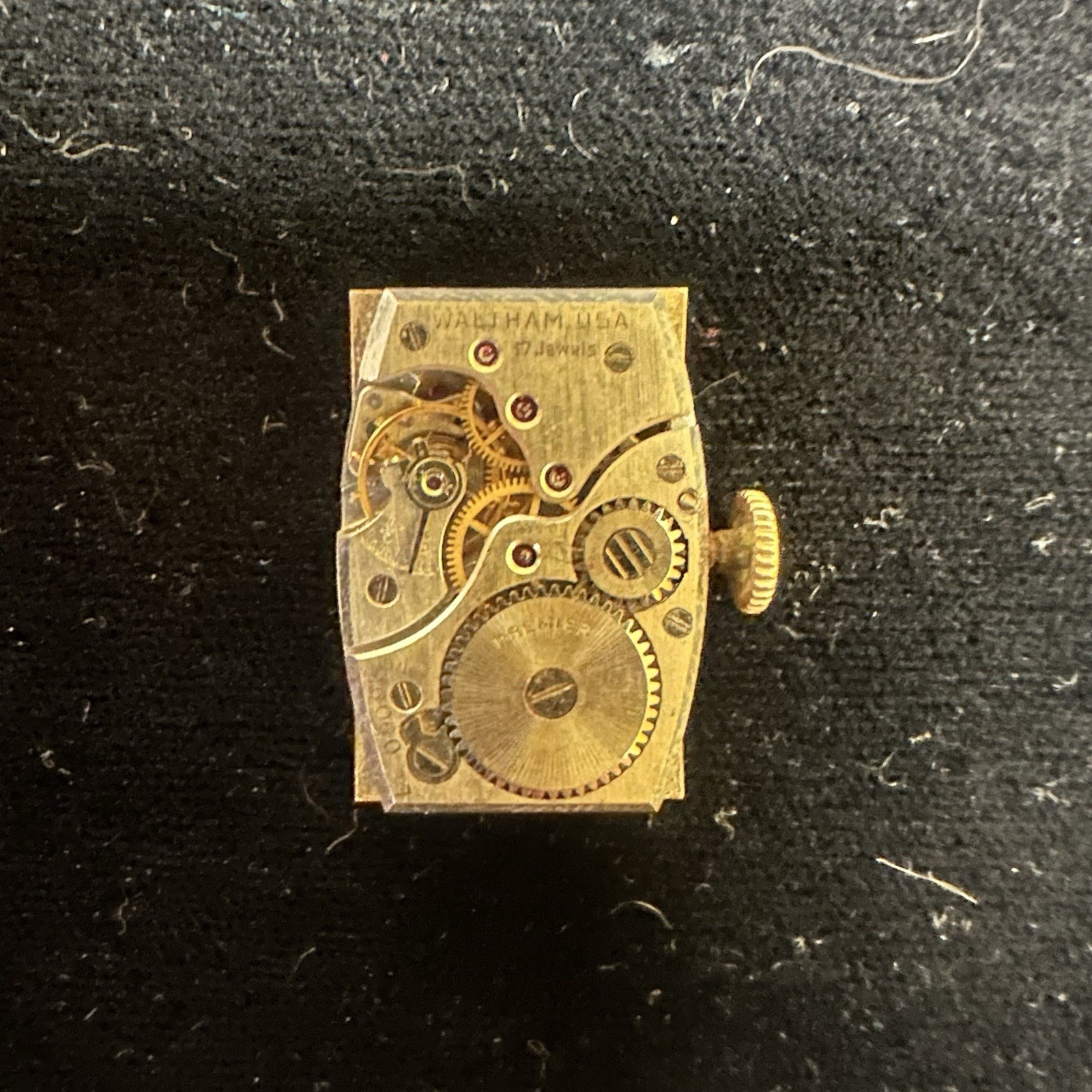 Waltham Premier 17j Watch Movement & Dial Parts Or Repair
