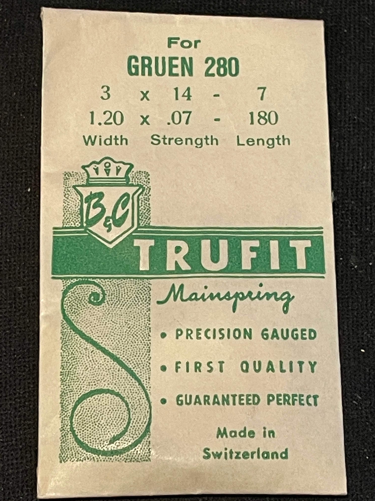 TRUFIT Mainspring for Gruen caliber 280 – Steel