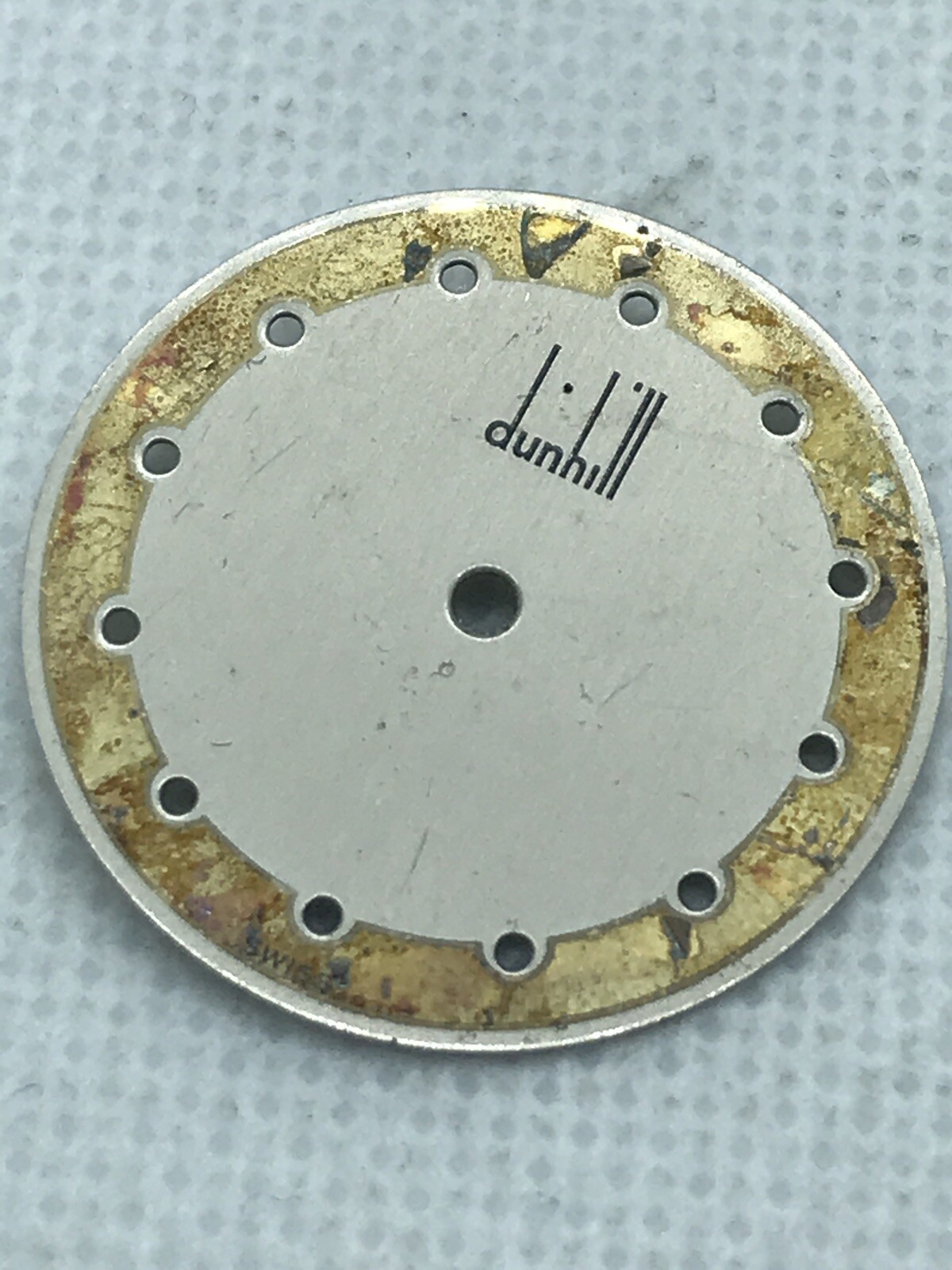 vintage Dunhill 23.9 mm Watch DIAL FOR PARTS part or collection Swiss Made