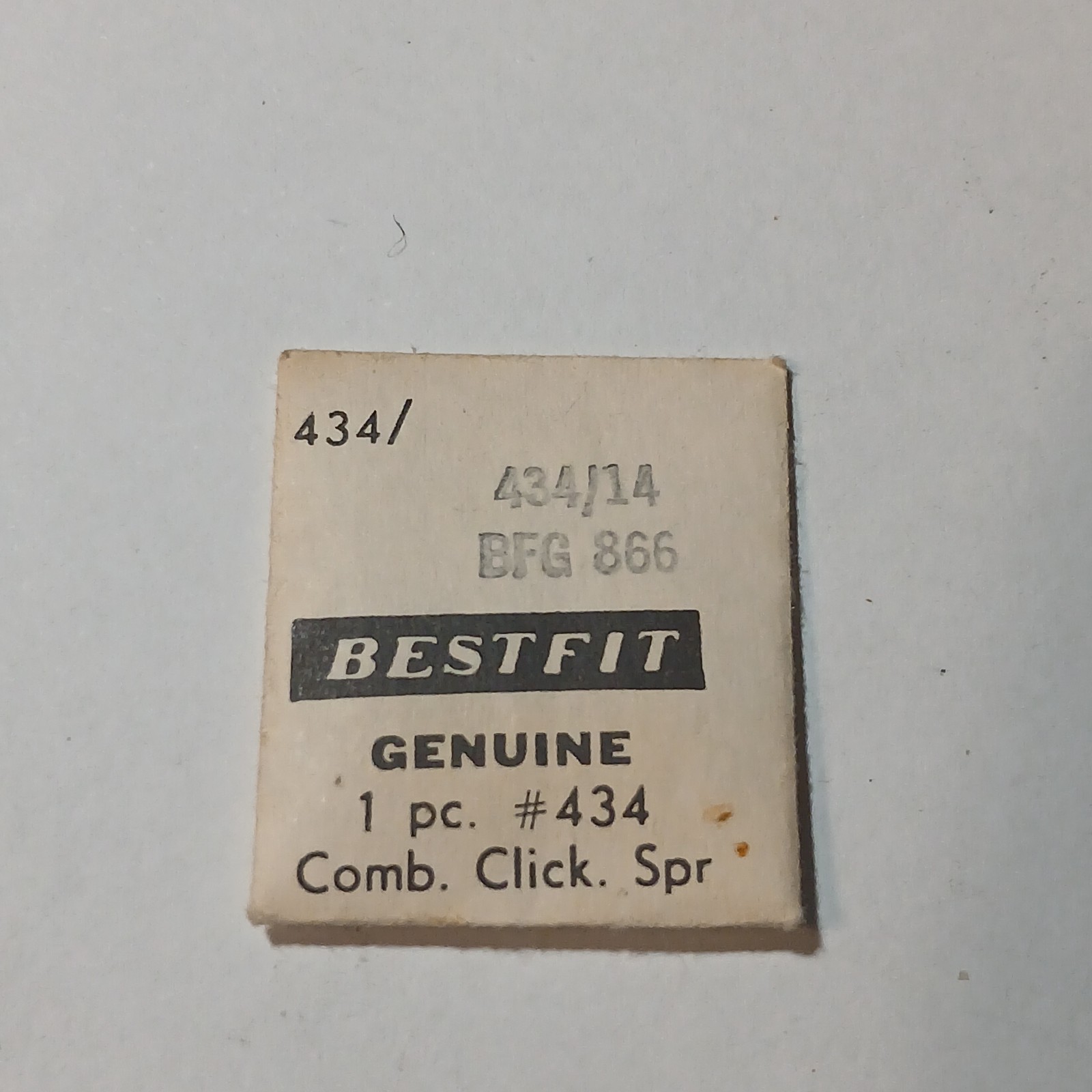 NOS BFG/BAUMGARTNER Cal. 866 Combo Click Spring – Bestfit Part# 434/14