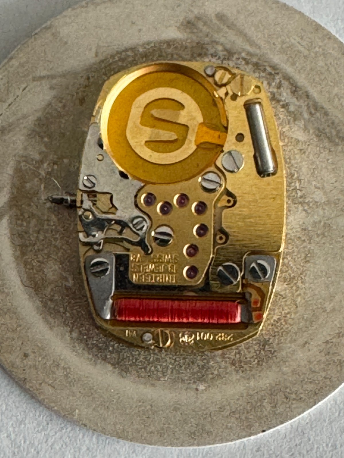 QUARTZ ETA 282.001 WRISTWATCH MOVEMENT NOT RUNNING TIFFANY & CO. DIAL 13 JEWEL