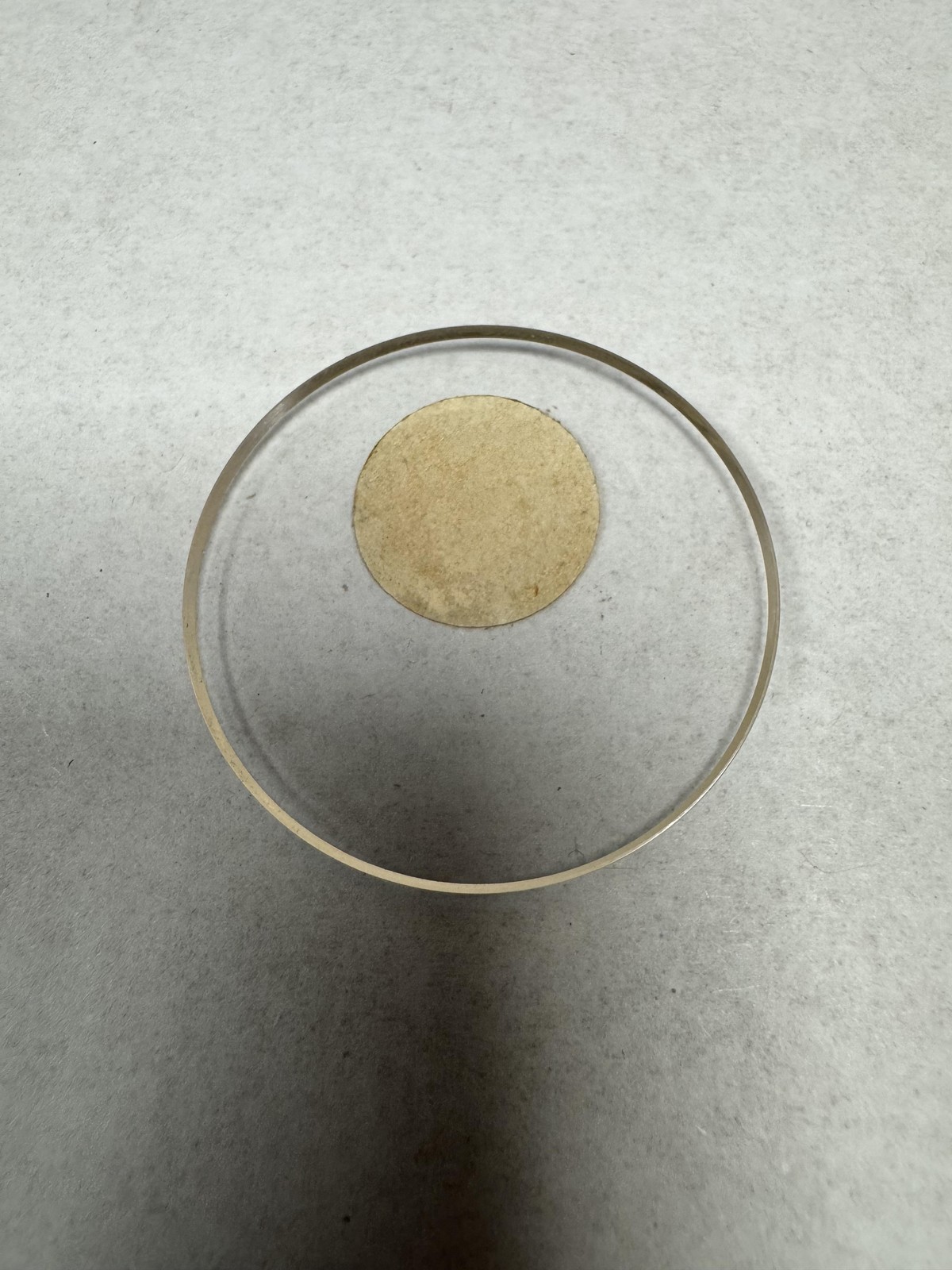 Vintage Unmarked Watch Mineral Crystal Domed 35.55mm 15 12/16 11 4/8 Clear Lens