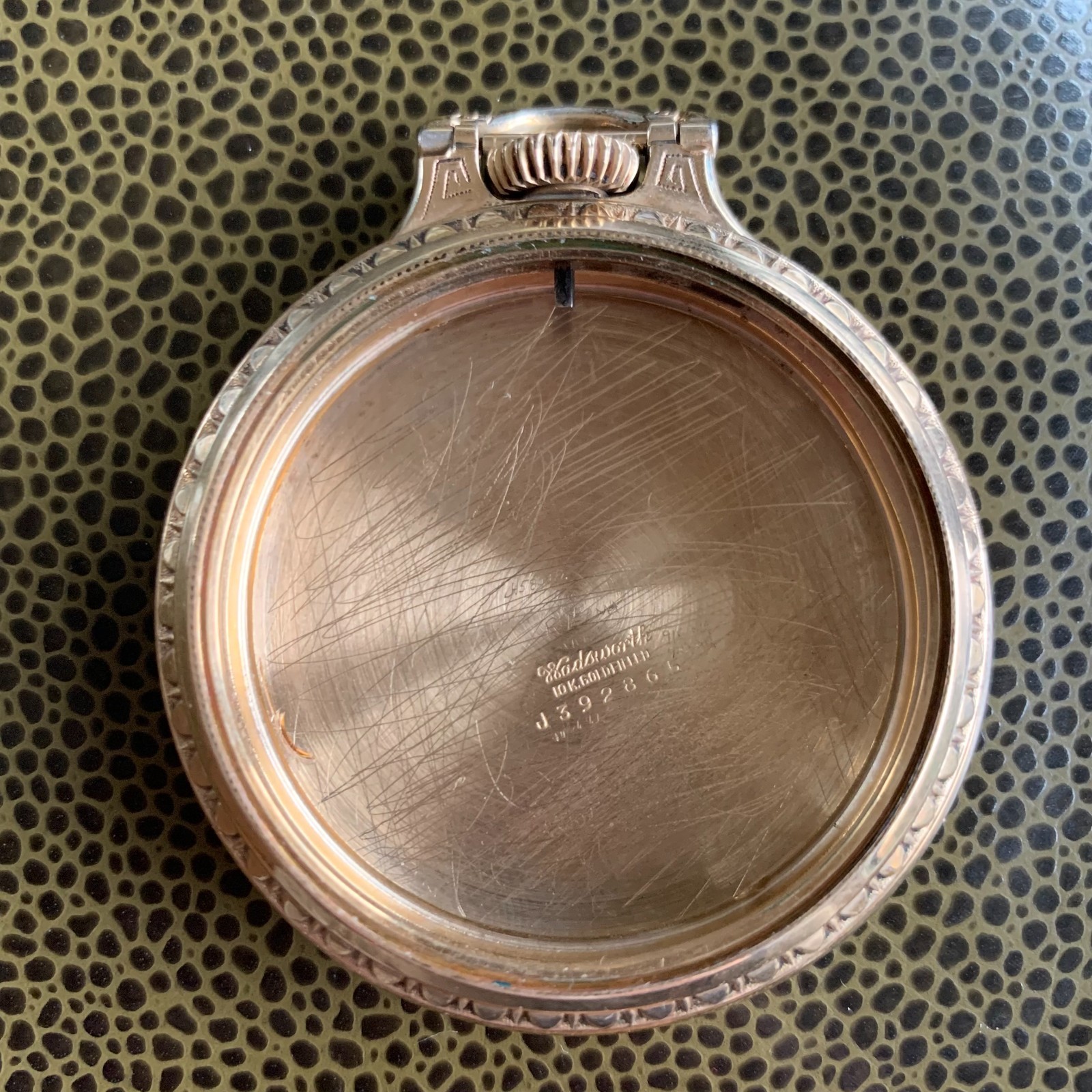 Wadsworth 10K Gold Filled BOC Railroad Case Fits Hamilton Pocket Watch #1