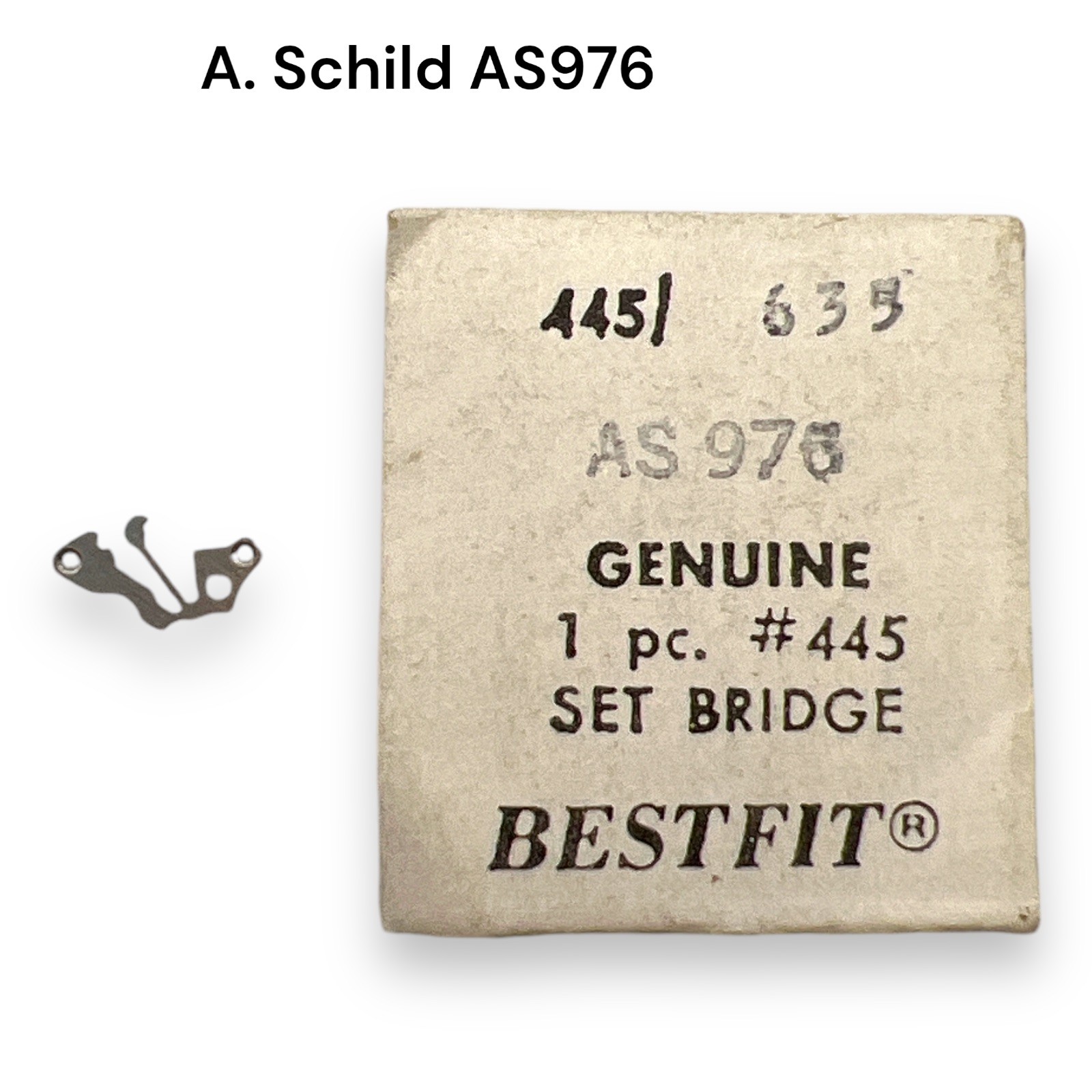 A. Schild AS 976 YOKE SET BRIDGE Watch Part 445 L. 5.5 X 7 Fits Multiple Read