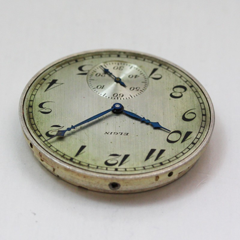 Elgin Grade 315 Model 3 Pocket Watch Movement & Metallic Dial ca. 1927